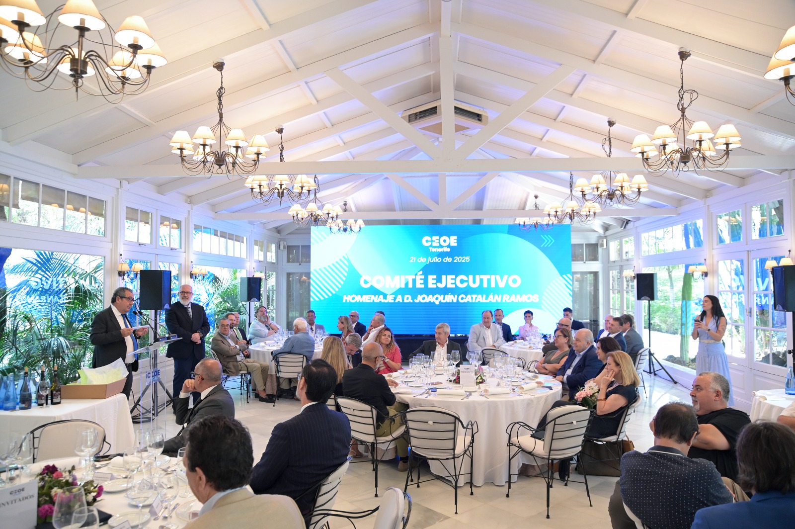 APECA asiste al almuerzo homenaje a Joaquín Catalán Ramos organizado por CEOE Tenerife